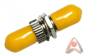 Проходной соединитель ST-ST, SM (для одномодового кабеля), корпус металл, Cabeus ST-ST-SM