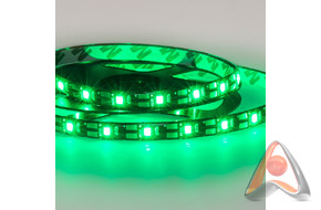 LED лента с USB коннектором 5 В, 8 мм, IP65, SMD 2835, 60 LED/m, цвет свечения зеленый